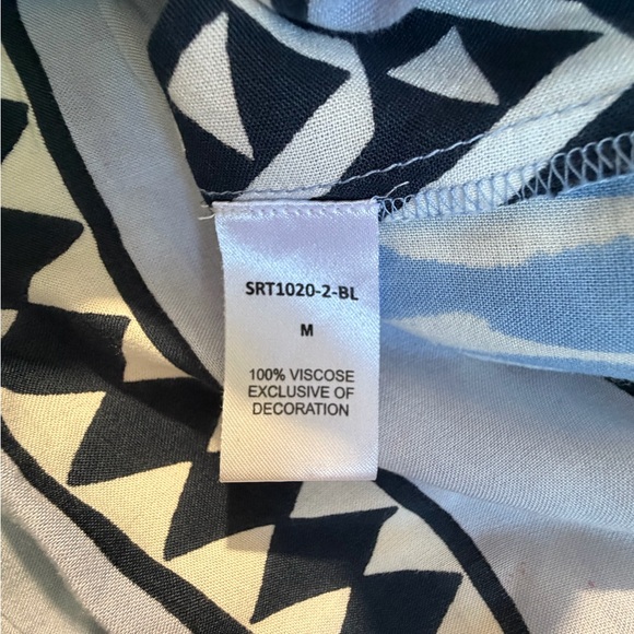 THML Anthropologie Boho Tribal Print Flutter Sleeve Shift Mini Dress Medium - Picture 10 of 10